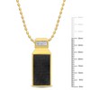EVERLY JEWELRY | Yellow Plated Sterling Silver 3 1/4 CT TGW Carbon Fiber Created White Sapphire Fashion Pendant With Chain, 20-inch - 2 of 4