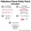 Big Dot of Happiness Pink Flamingo - Party Like a Pineapple - Tropical Summer Party Favors and Cupcake Kit - Fabulous Favor Party Pack - 100 Pieces - 2 of 4