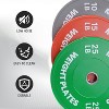 Rubber Bumper Weight Set - 2 Inch Barbell Plates for Home Gym Strength Training - 4 of 4