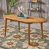 CAVINAS 71 Inch Rectangle Patio Table,Outdoor Dining Table with Acacia Wood Legs,Patio Dining Table for 6 - 2 of 4