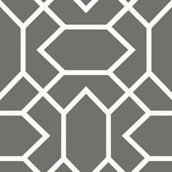 RoomMates Modern Geometric Peel and Stick Wallpaper Dark Gray