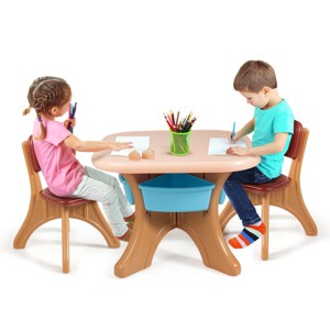Infans Children Kids Activity Table & Chair Set Play Furniture W/Storage Indoor/Outdoor - 1 of 4