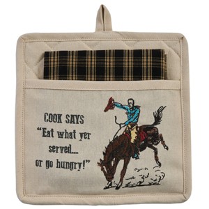 Park Designs Eat What Yer Served Pocket Potholder Set of 4 - 1 of 4