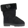 bebe Girl's Trendy Winter Boots for Little Girls, Kid's Boots with Chic Metallic Medallion - 2 of 4