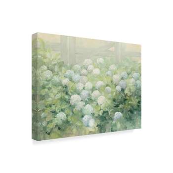 Trademark Fine Art -Julia Purinton 'Hydrangea Lane Flowers' Canvas Art