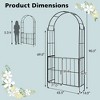 Costway Garden Arch Arbor Trellis With Gate 7.5 Ft Patio Archway ...