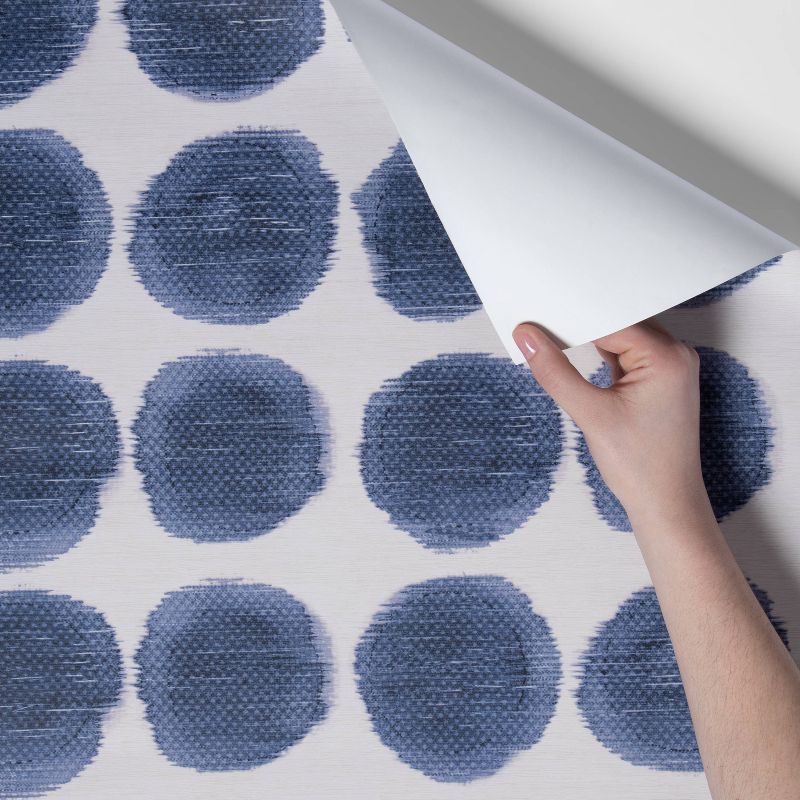 Textile Dot Peel &#38; Stick Wallpaper Blue - Opalhouse&#8482;, 5 of 6