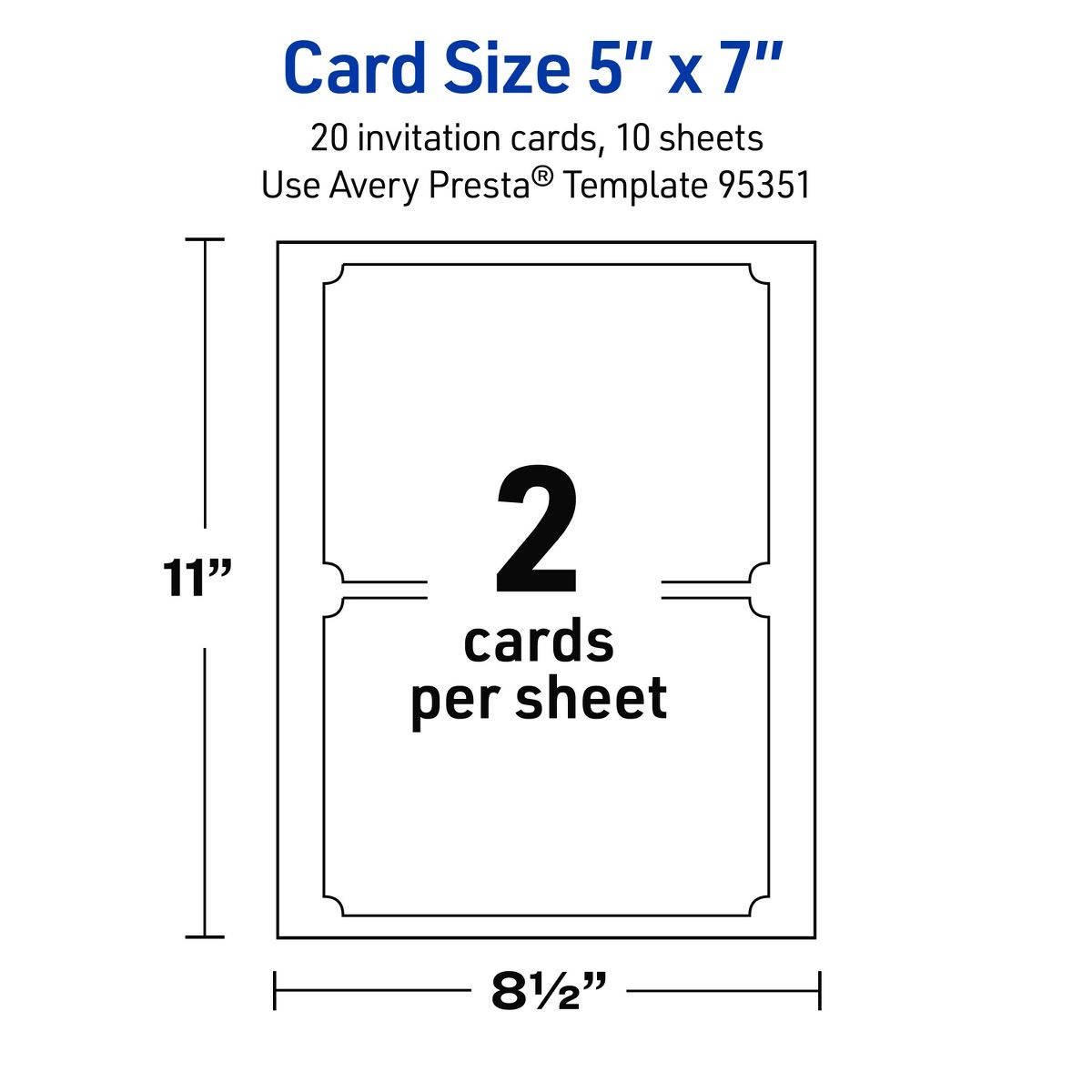 Avery Matte White Invitation Cards, 5" x 7" Rectangle Scalloped Edge - thumbnail 10