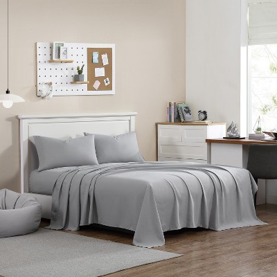 Full Gray Deep Pocket Microfiber Sheet Set