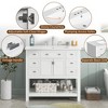 Dexmalle 36''Modern Bathroom Storage Cabinet with 2 Soft Closing Doors and 6 Drawers - 4 of 4