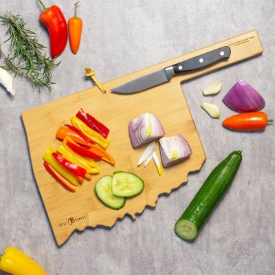 Multicolored Bamboo Oklahoma State Shaped Cutting Board