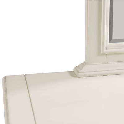 Transitional White 9-Drawer Horizontal Dresser with Mirror