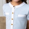 Hope & Henry Girls' Organic Short Sleeve French Terry Contrast Trim Dress, Kids - 3 of 4