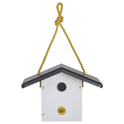 Eco-Friendly Black and White Hanging Wren Bird House