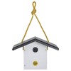 Birds Choice 7" Modern Farmhouse Wren House Black & White - image 2 of 4