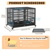 48" Heavy Duty Dog Crate, Chew-Resistant Dog Kennel for Small Medium Dogs, Escape Proof Large Dog Cage, Pet Playpen with Lockable Door - 2 of 4