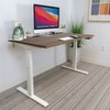 Mount-It! Dual Motor Electric Standing Desk with 55" Tabletop, Brown & White - 2 of 4