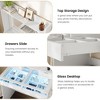 Makeup Vanity Set, Vanity Desk with Miror, Women Dressing Table with Storage Drawers, Vanity Table with glasses desktop, for Bedroom, Living Room - 3 of 4