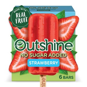 Outshine No Sugar Added Strawberry Frozen Fruit Bar - 6ct - 1 of 4