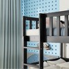Twin Size Triple Bunk Bed, Rubber Wood Bunk Bed Frame with Ladders & Guardrails, Detachable Bunk Bed - ModernLuxe - 4 of 4