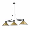 Melange 3-Light Billiards Pendant - Matte Black Steel, Dimmable, 52" Length - 2 of 4
