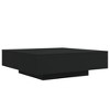 vidaXL Coffee Table Black 39.4 in.x39.4 in.x12.2 in. Engineered Wood - 2 of 4