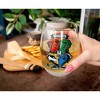 Silver Buffalo Harry Potter Animal Crests Teardrop Stemless Wine Glass | Holds 20 Ounces - 3 of 4