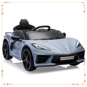 Ride on Sports Car 12V Battery Powered Car for Kids Licensed Corvette Toddles Electric Car Toy with Remote Control - 1 of 4