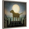 Amanti Art Moonrise Yellow Dog by Ryan Fowler Framed Canvas Wall Art - 2 of 4