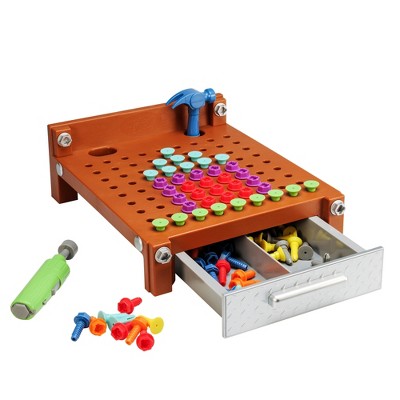 Educational Insights Design & Drill My First Workbench Toy with Electric Drill, Preschool STEM Toy, Boys & Girls Ages 3+