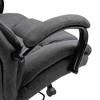 500lbs Big and Tall Office Chair with Wide Seat, Ergonomic Executive Computer Chair with Adjustable Height, Swivel Wheels and Linen Finish, Dark Grey - 4 of 4
