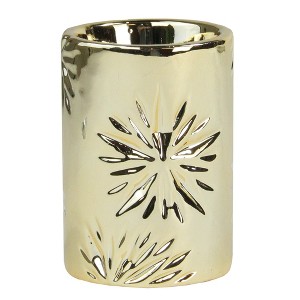 Northlight Small Snowflake Christmas Candle Holder - 3.25" - Gold - 1 of 3