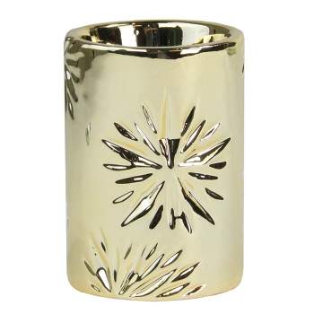 Northlight 3.25" Small Gold Snowflake Christmas Candle Holder