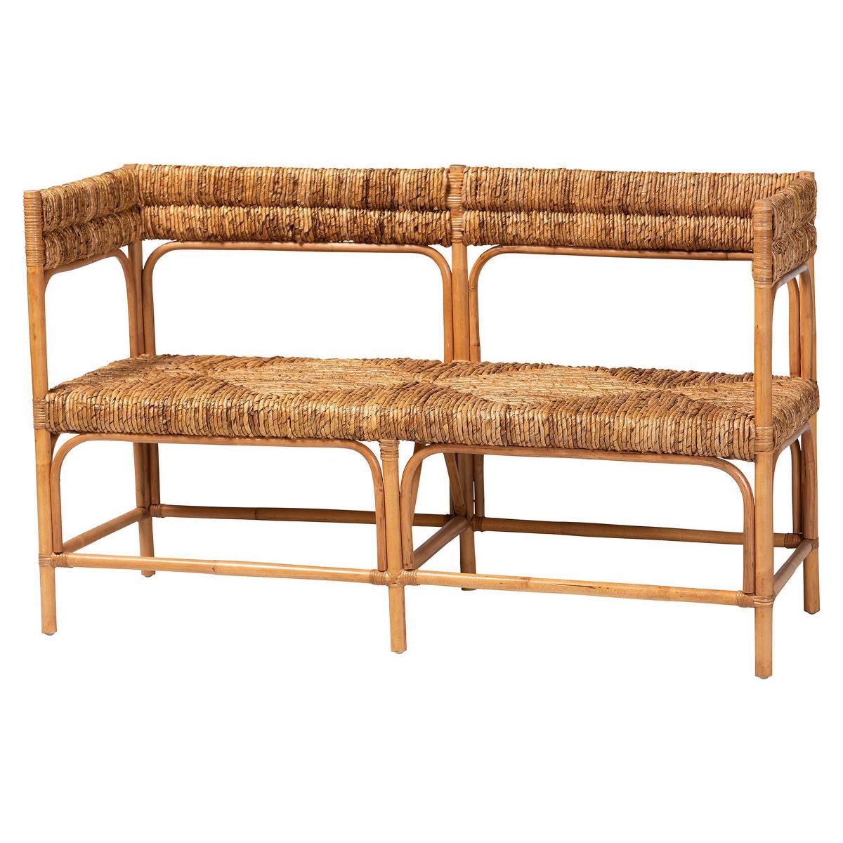 bali & pari Adisa Natural Rattan Bench Light Honey/Natural Brown