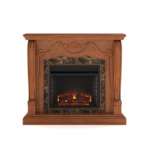 Cardona Electric Fireplace with Faux Marble - SEI - 1 of 4