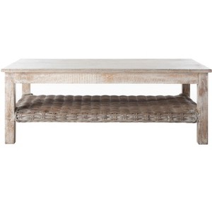 Minerva Coffee Table - White Wash - Safavieh - 1 of 4