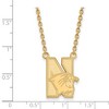 Black Bow Jewelry 10k Yellow Gold Northwestern Wildcats NCAA Necklace 18 Inch - 2 of 4