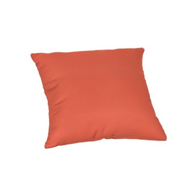 Casual Cushion Solid Sunbrella Fabric 1-Piece Indoor/Outdoor Square Throw Pillow