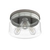 Hunter Fans 13" Devon Park Ceiling Light Brushed Nickel Finish - Stylish Flush Mount for Indoor Spaces, Dimmable, 3 Bulbs - 4 of 4