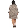 White Mark Plus Size Leopard Print Shift Dress - 3 of 4