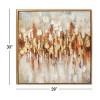 Canvas Abstract Framed Wall Art with Gold Frame Gold - Olivia & May: Elegant Decor, Vertical Orientation, Sawtooth Hanging - 3 of 4