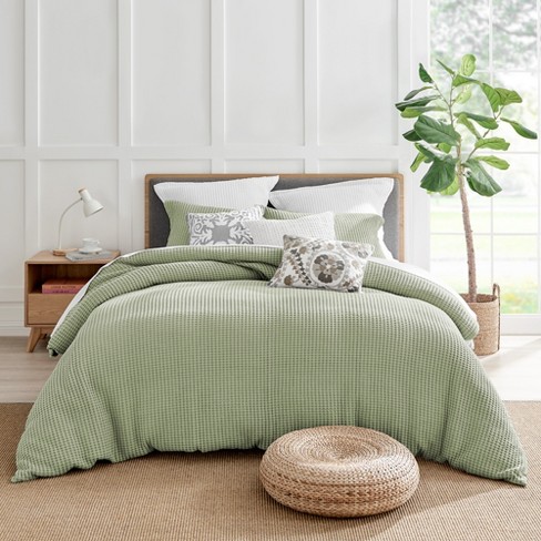 King Linen Duvet & Sham Set Sage Green - Casaluna™