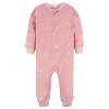 Gerber Baby Girls' Footless Fleece Pajamas, 3-Pack - 3 of 4