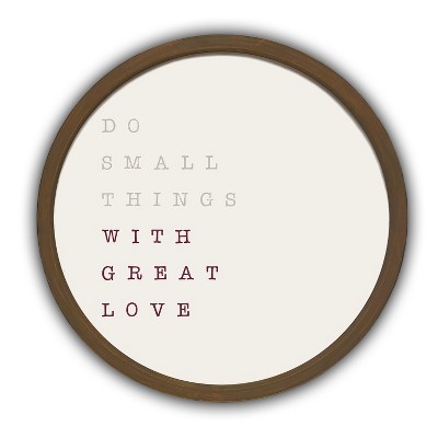 Creative Products With Great Love 20 x 20 Round Brown Framed Print