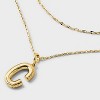 14K Gold Dipped Cubic Zirconia Duo C Initial Multi-Strand Necklace - A New Day™ Gold - 4 of 4
