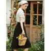 INSPIRE CHIC Women's Casual Elastic Waist Peasant A-Line Midi Skirts with Pockets - 2 of 4