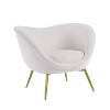 Modern Accent Chair for Living Room, Lounge Chair for Bedroom with Gold Metal Legs, Vanity Chair for Makeup Room-Christopher Knight Home - 2 of 4