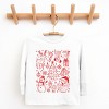 Christmas Chalk Icons - Youth Long Sleeve Graphic T-Shirt - 2 of 4