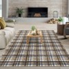 Modern Geometric Striped Area Rug Washable Rugs for Living Room Easy Cleaning Floor Cover with Non-Slip Backing - 3 of 4