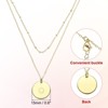 Unique Bargains Women's Gold Tone Disc Pendant Letter Necklace - 2 of 4